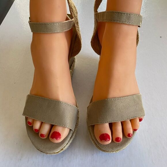 Nice Platform Wedge Cork Sandals Size 8 - Picture 1 of 7